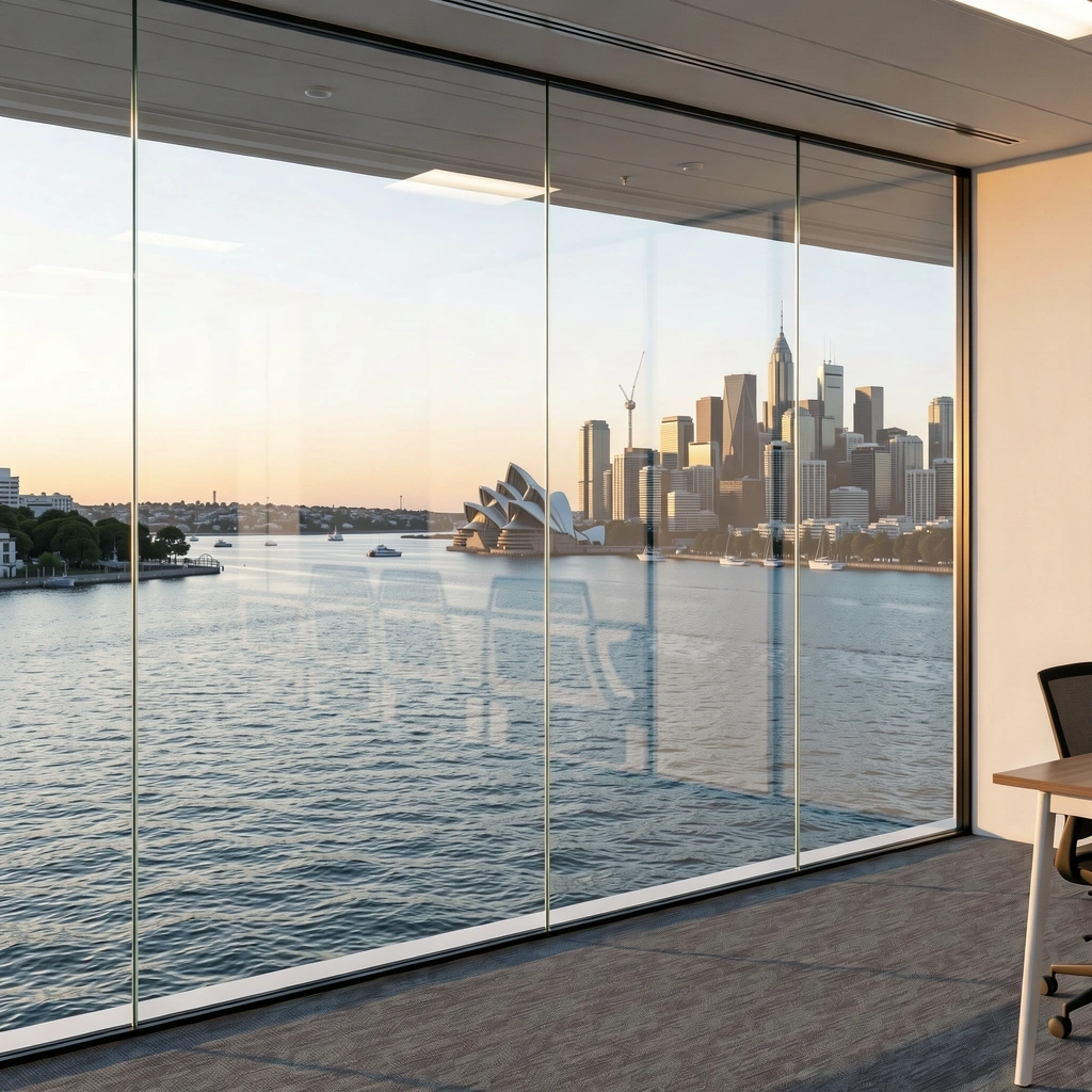 Atmospheric reflection of the Australian workspace